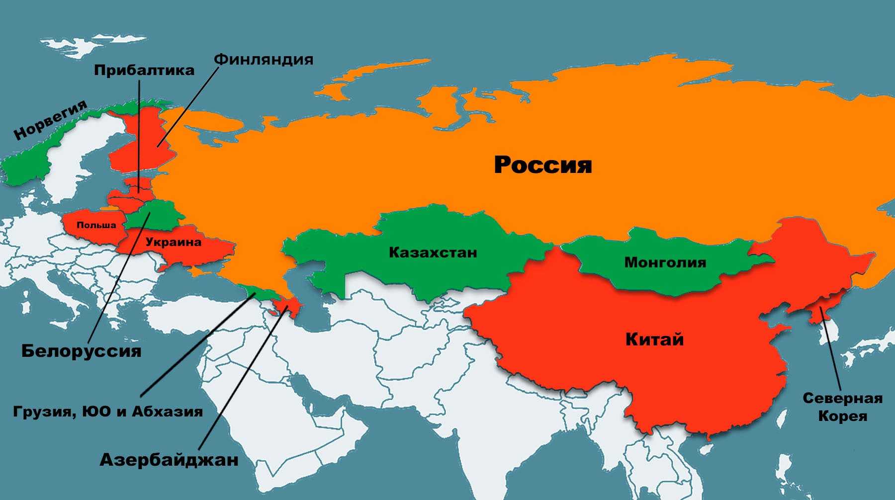 Есть ли сухопутная граница между россией и кндр