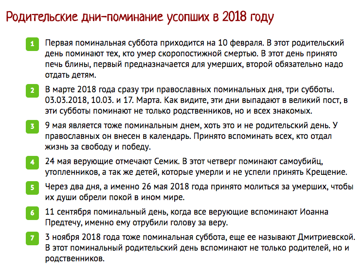 Поминальная суббота в марте 24 года