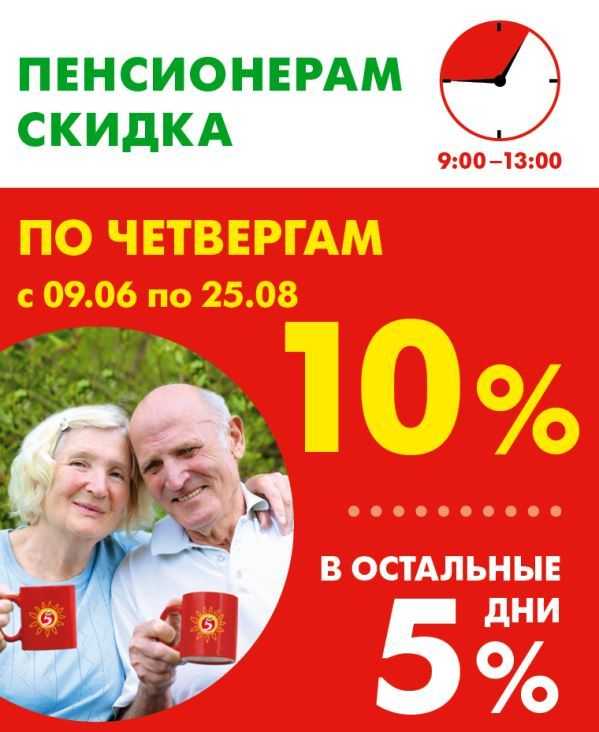 Лучшие скидки пенсионерам в пятерочке по понедельникам