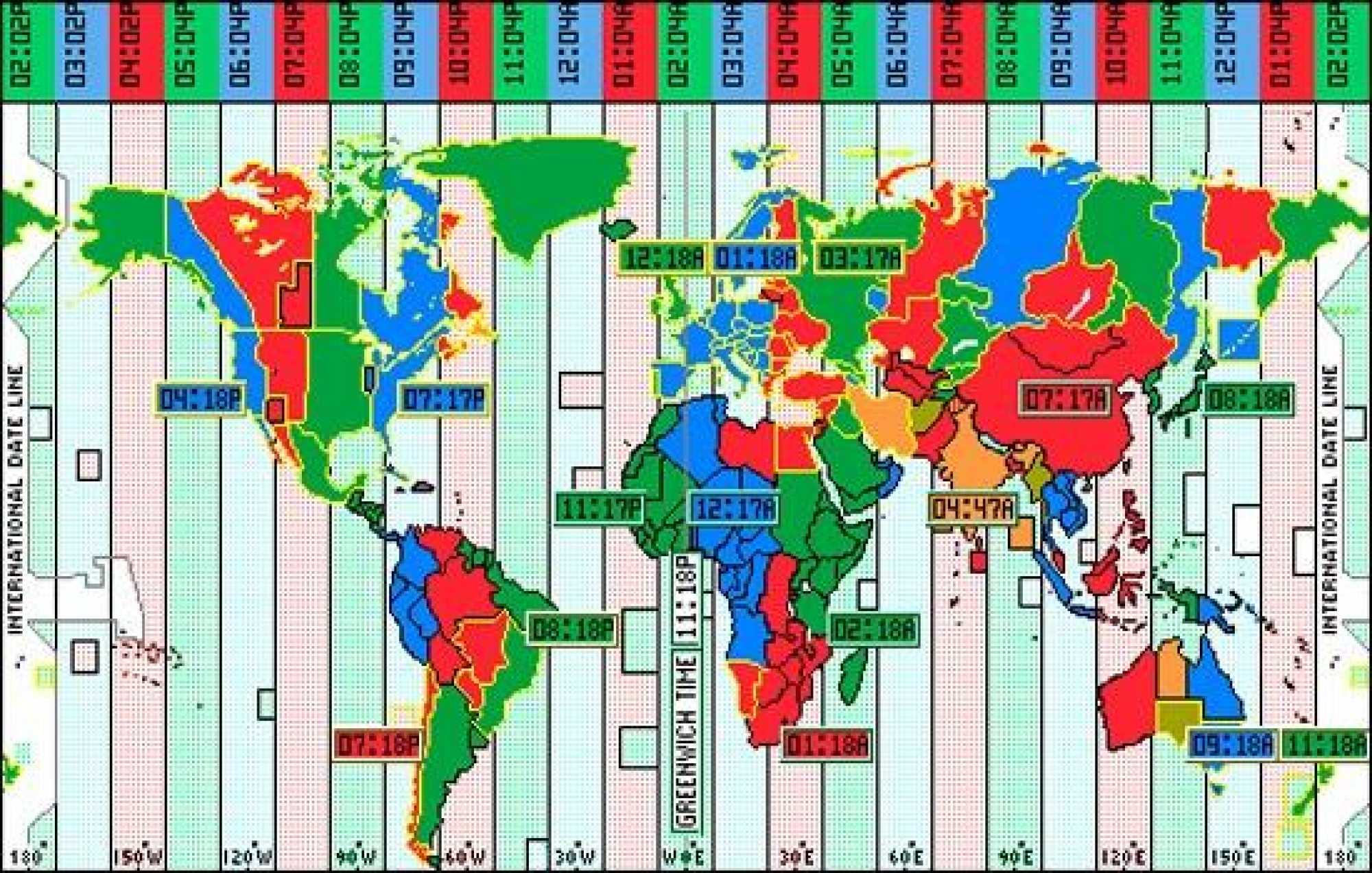 Карта точного время. Карта часовых поясов. Временные пояса. Мировые часовые пояса на карте.