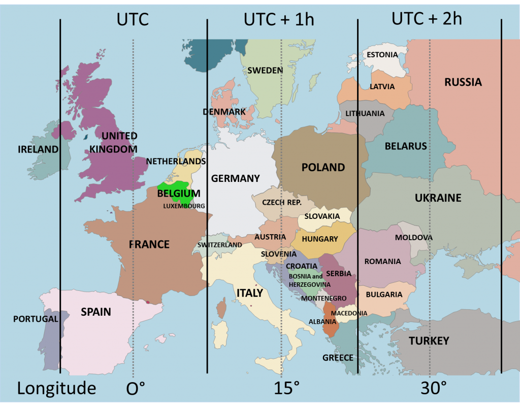 Часовые пояса. Часовые пояса UTC. Временные зоны UTC. Часовой пояс UTC+1.