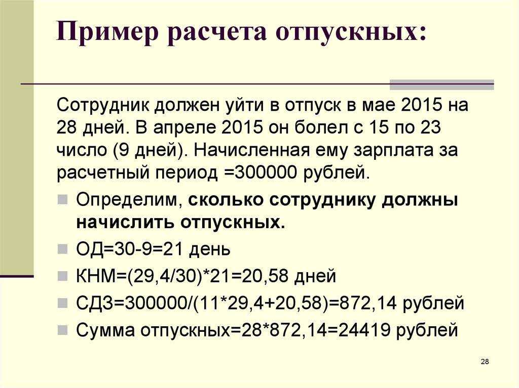 Как рассчитать дни отпуска, если они выпадают на праздничные и выходные дни
