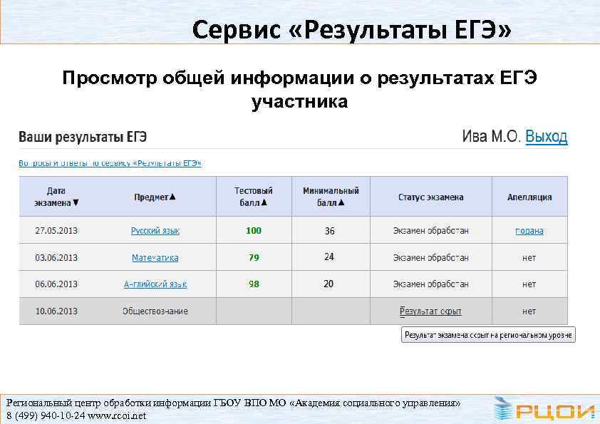 Справка о результатах егэ образец