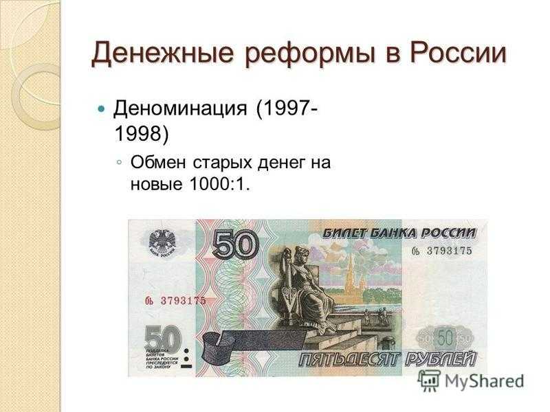 Деноминация и ее последствия