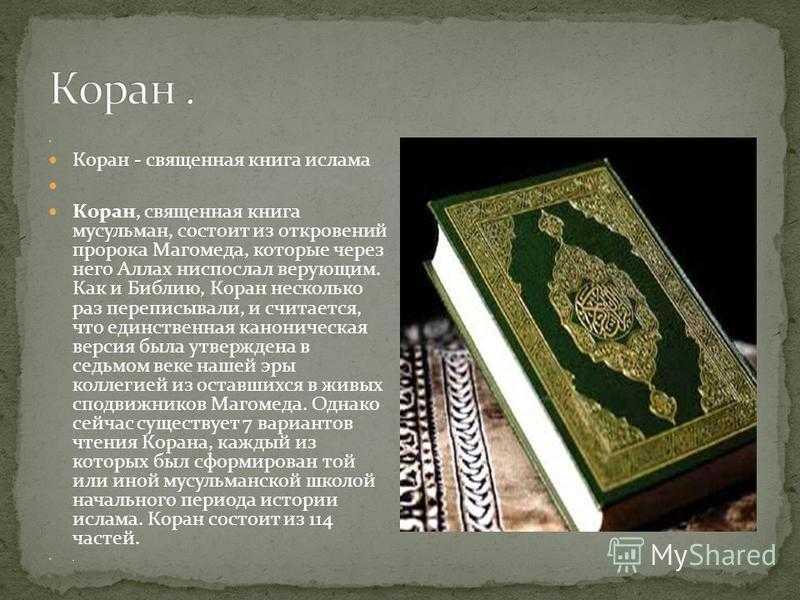 Священная книга мусульман