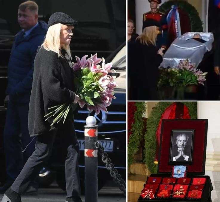Пугачеву похоронили. Пугачёва на похоронах Горбачева. Пугачёва на похоронах горбачёва.